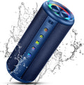 Portable Bluetooth Speaker, Bluetooth 5.4 Wireless Speaker with 20W HD Loud Stereo Sound, 20H Playtime, IP7 Waterproof, LED Lights, TWS Pairing, Built-in Mic, for Outdoor, Party, Home, Gift, Blue