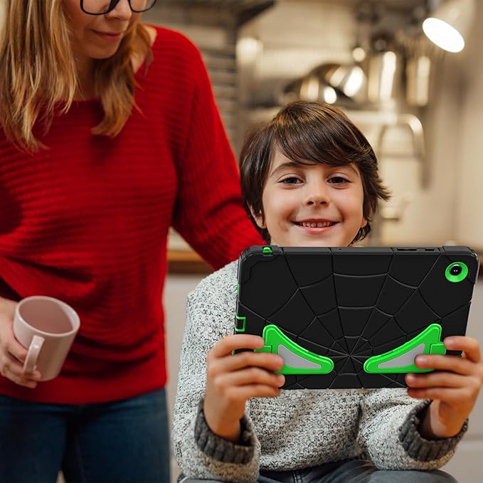 AKABEILA Compatible with Samsung Galaxy Tab A9 Plus 11 inch (SM-X216B)(2023) Tablet Case，Lightweight Shockproof Rugged Protective Cover with Kickstand for Kids Children Boys Babies Dark Green