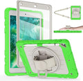 Case for iPad 6th/5th Generation 9.7'' with Screen Protector Pencil Holder [360 Rotating Hand Strap] &Stand, Drop-Proof Case for iPad 6th/5th/ Air 2/ Pro 9.7 (FruitGreen&Beige)