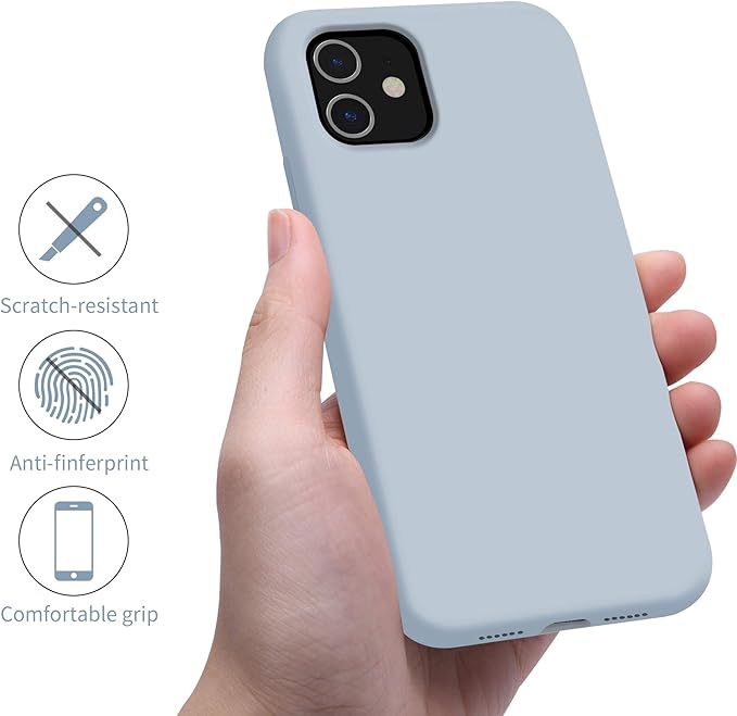 OTOFLY Compatible with iPhone 11 Case,Ultra Slim Fit iPhone Case Liquid Silicone Gel Cover with Full Body Protection Anti-Scratch Shockproof Case (Baby Blue)