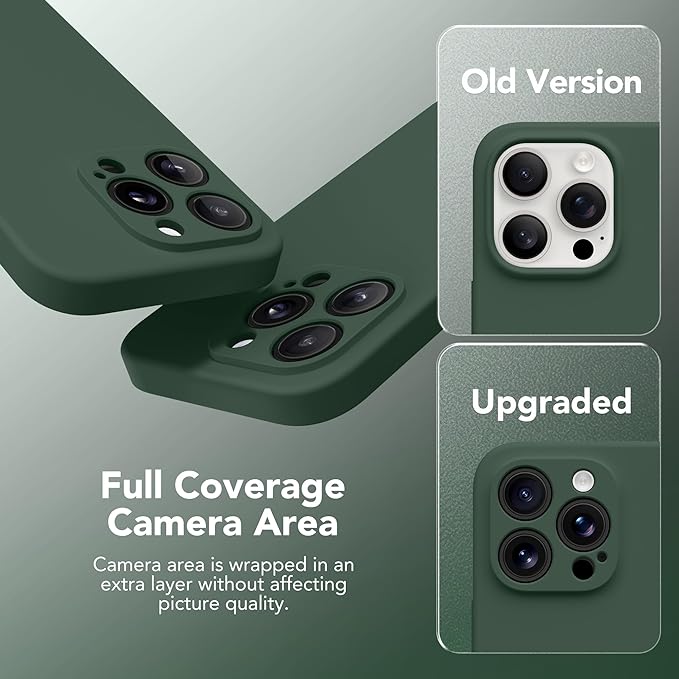 Magnetic for iPhone 13 Pro Max Case, Compatible with MagSafe, [Full Camera Protection][Screen Protector] Silicone Shockproof Protective Phone Case for iPhone 13 Pro Max 6.7", Alpine Green