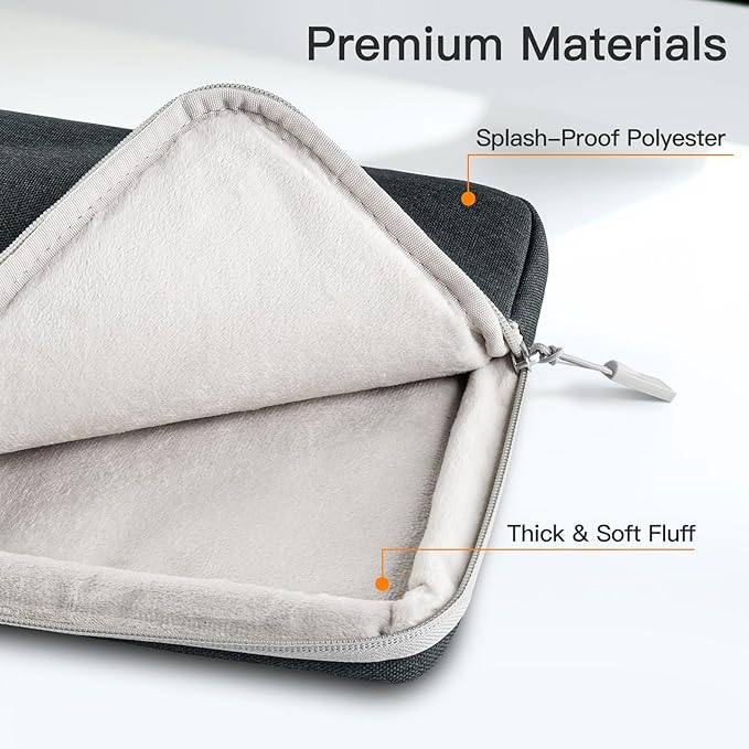 JETech Laptop Sleeve for 13-14Inch MacBook Neo (A18 Pro), MacBook Air/Pro (M1-M5) 2020-2026, 13-13.6 Inch Notebook, Waterproof Shock Resistant Bag Case with Accessory Pocket (Dark Grey)