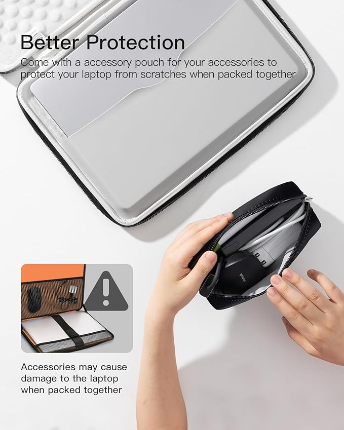 Inateck 13 inch Shockproof Laptop Case Compatible with 14 inch MacBook Pro M5 M4 M3 M2 M1 Pro Max 2025-2021, 13 inch MacBook Pro Air M2 M1 2010-2022, 13.5 inch Surface Laptop 6/5