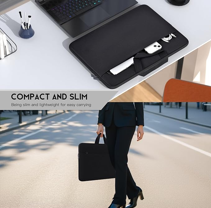 18-19 inch Gaming Laptop Case Sleeve for Dell Alienware 18 Area-51 / m18 / m18 R2, ASUS ROG Scar 18 2025 2024 / Strix G18, Predator Helios 18 / Neo 18, Padded Laptop Carrying Bag Cover w/Handle-Black