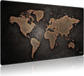 JIALONG Large Gaming Mouse Pad, XXL Desk Mousepad with Stitched Edges, Non-Slip Base Keyboard Pad for Gamer, Office & Home Retro Map