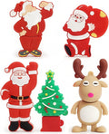 Cute USB Flash Drive Memory Stick Santa Claus USB Stick Christmas Tree Thumb Drive Elk Pendrive U Drive Gift Set (Pack of 5 16GB)