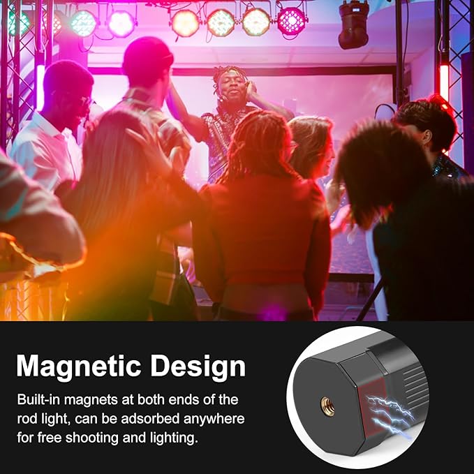 6.7" RGB Video Light Wand, Magnetic Handheld Tube Light Stick 2500K-9000K CCT & 20 Scene Modes with 2000mAh Battery, 95+ CRI, 120° Beam Angle for Photography YouTube TikTok Vlog