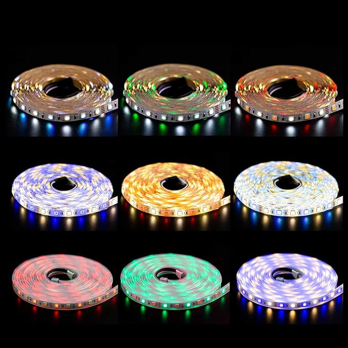BTF-LIGHTING 5050 RGBW RGB+Warm White(2700K-3000K) 150RGB+150White LED Tape Light 5m 16.4ft 60LED/m Multi-Colored IP65 10mm Width FPCB DC12V for Bedroom Home Decoration(No Adapter or Controller)