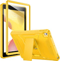 Soke Case for iPad 6th/5th Generation 9.7 Inch 2018/2017,with Built-in Screen Protector and Kickstand, Rugged Full-Body Heavy Duty Protective Cover for Apple iPad Air 2 /Pro 9.7 - Yellow