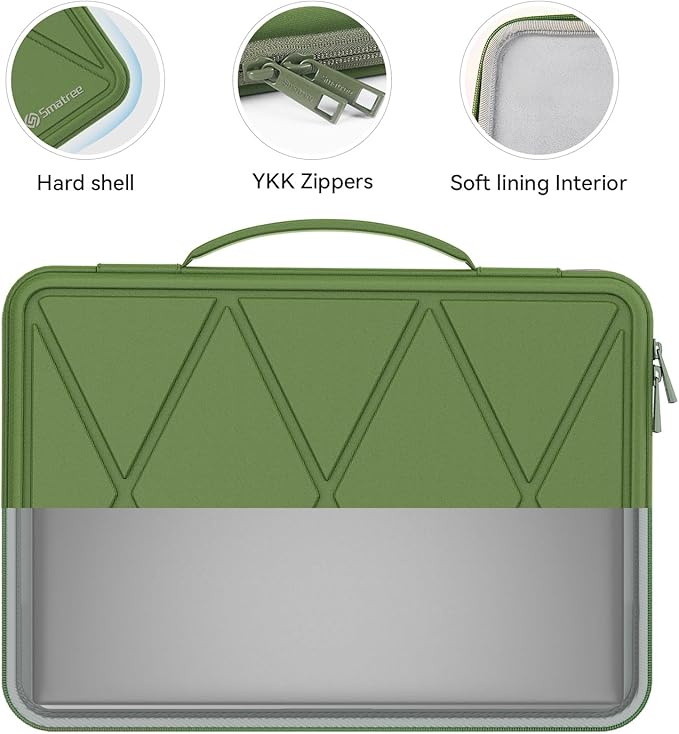Smatree Hard EVA Protective Sleeve Case Compatible for 16 inch Lenovo IdeaPad Slim 3i Gen 8, ThinkPad P16 Gen 3, ThinkPad T16g Gen 3, Legion Slim 7 Gen 7, Yoga Pro 9i, Green (X8288G)