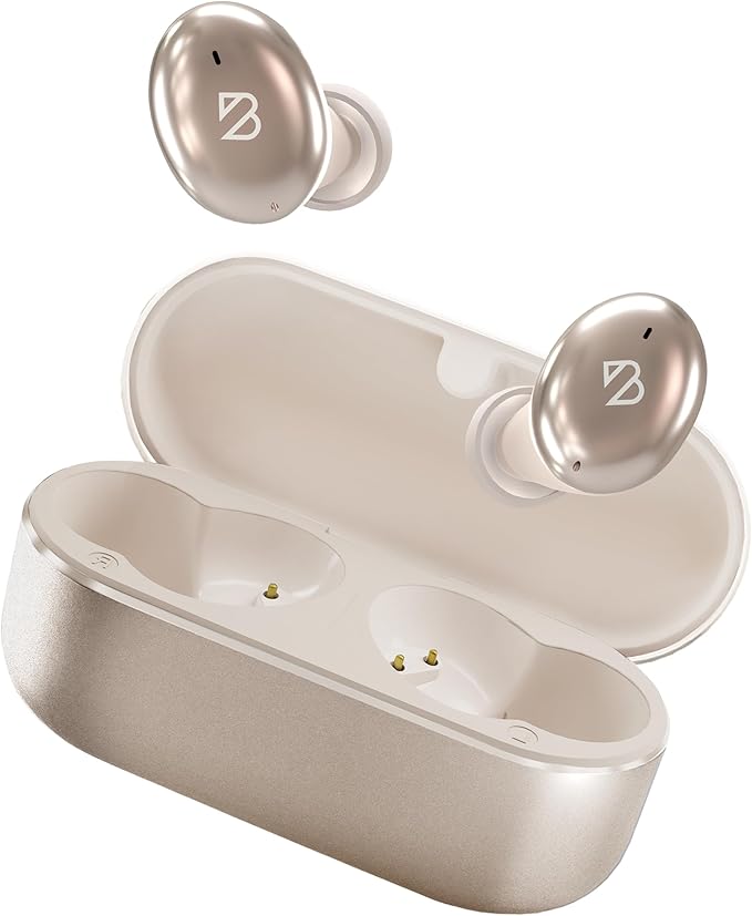 Back Bay Audio Tempo 30 Wireless Earbuds for Small Ears - Award-Winning Sound, Sweatproof Bluetooth Earbuds, Tech Fitness Gifts for Men, Comfortable Bluetooth Ear Buds for Women - Champagne