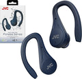 JVC Sport True Wireless Earbuds Headphones, Lightweight and Compact, Long Battery Life (up to 30 Hours), Sound with Neodymium Magnet Driver, Water Resistance (IPX5) - HAEC25TA (Blue)