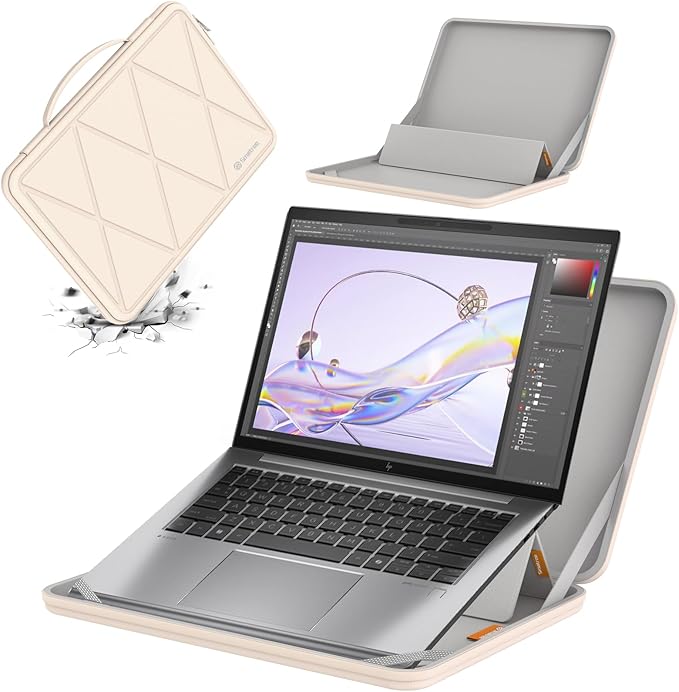 Smatree MS91 Hard EVA Protective Sleeve Case with Stand Compatible for 16 inch HP ZBook Firefly/Power G11 /G11A,for 16 inch EliteBook 865/860 G10/G9,for 16inch ZBook Firefly G10/G9, White
