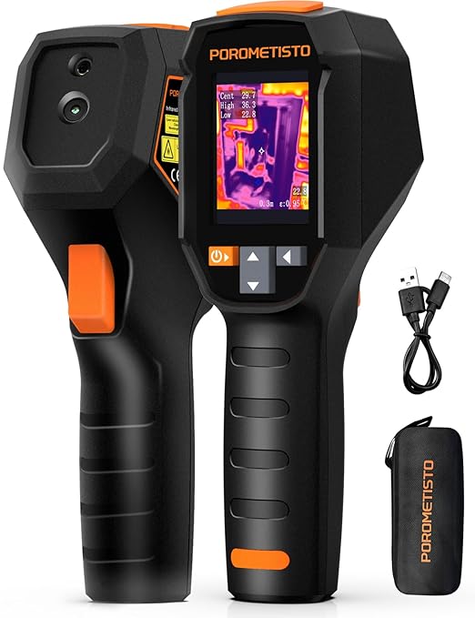 Ti01 Thermal Camera,240x240 IR Resolution Thermal Imaging Camera,-4°F-1022°F,15 Available Colors Thermal Imager,Display Resolution 320x240 Infrared Camera,Infrared Camera,25Hz,IP54