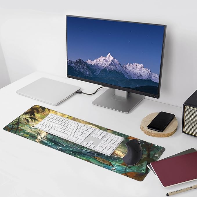 Otter Mouse Pad Extended Large Gaming Mouse Pad XL Stitched Edges for Gamer Home Office 31.5 X 11.8 Inch