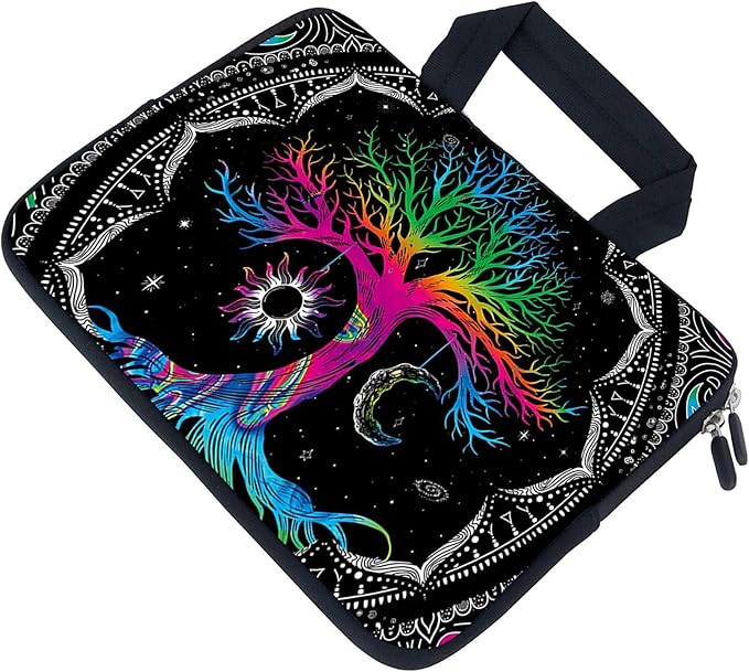 AMARY Laptop Sleeves 11.6" 12" Laptop Handle Bag Neoprene Notebook Carrying Pouch Chromebook Sleeves case Ultrabook Case Tablet Cover Fit Apple MacBook Air HP DELL Lenovo Asus(Colorful Tree)
