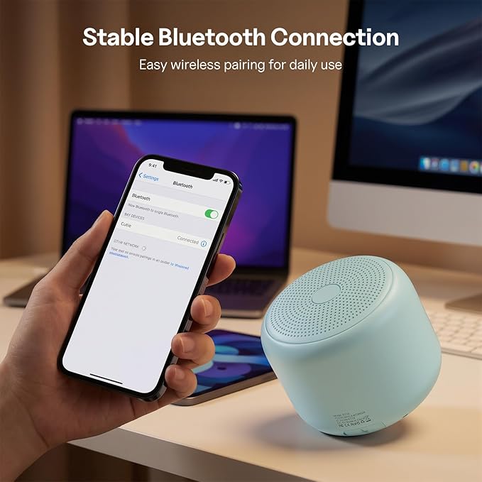 Bobtot Portable Bluetooth Speakers with Strap Easy to Carry, Wireless IPX5 Waterproof Mini Speaker with Loud Stereo Sound, 20 Hours Playtime, Rechargeable Battery, Built-in Microphone, Green