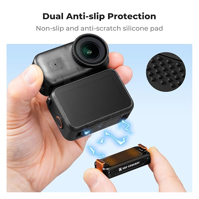 K&F Concept Magnetic Quick Release Mount Compatible with DJI Osmo Action 6/Osmo Nano, Aluminum Alloy Bracket Extension Base with 1/4” Screw Hole for Tripod, Selfie Stick, Action Camera Accessories