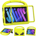 Kids Case for iPad mini 7 (A17 Pro) 2024/ Mini 6 2021, iPad mini 7th/6th Generation Case with Screen Protector - Shockproof with Handle Stand Protective Cover for iPad 8.3 Inch, Yellow