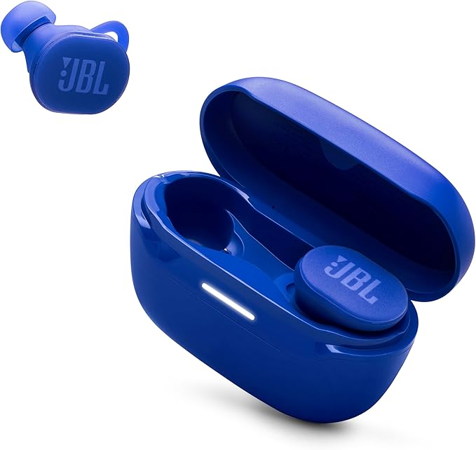 JBL Endurance Race 2 - Waterproof (IP68) Sports True Wireless Earbuds with 4 mics for Crisp, Clear Calls, JBL Pure Bass Sound, 48Hrs of Playback, Plus Speed Charging & Active Noise Cancelling (Blue)