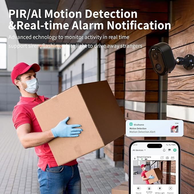 Armorcope Security Cameras Wireless Outdoor, Battery Powered 2k Color Night Vision, AI Motion Detection,IP66 Weatherproof, 2-Way Talk, SD/Cloud Storage,Cameras for Home Security-4 Pack
