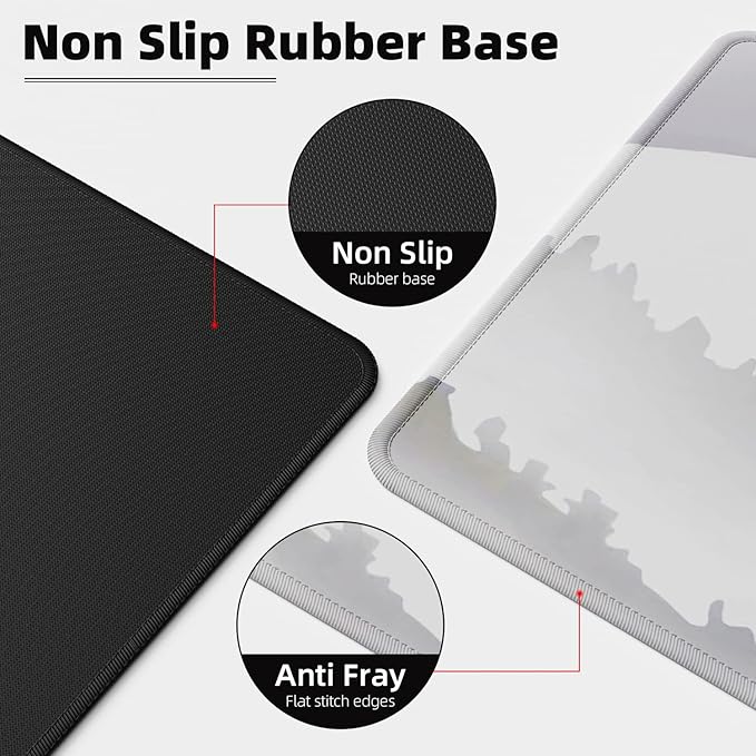 ETZ Japanese Cherry Blossom Mouse Pad (31.5 × 11.8 × 0.12 inch) Extended Large Mouse Mat Desk Pad, Stitched Edges Mousepad,Non-Slip Rubber Base,Gaming Mouse Pad