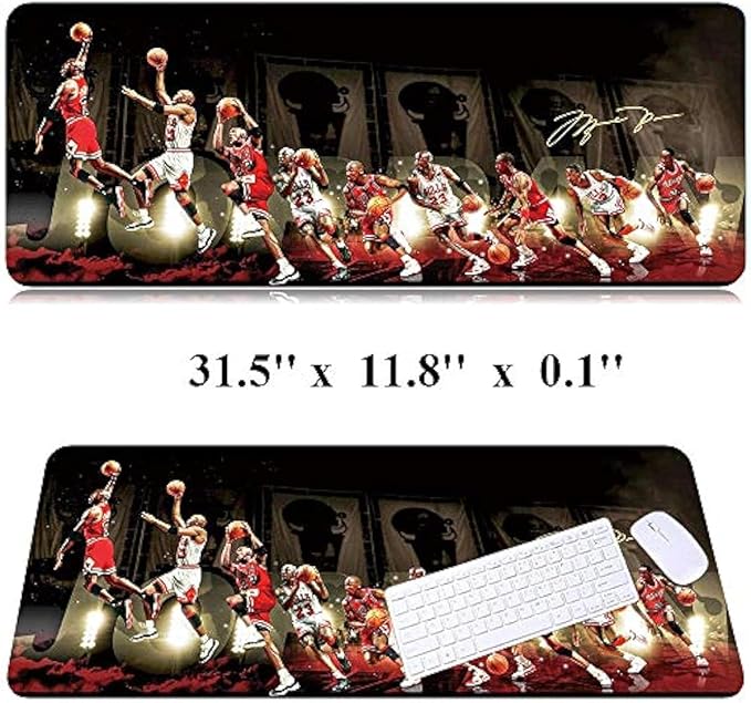 31.5x11.8 Inch Non-Slip Long Extended Large Gaming Mouse Pad with Stitched Edges XL Laptops Keyboard Mouse Mat