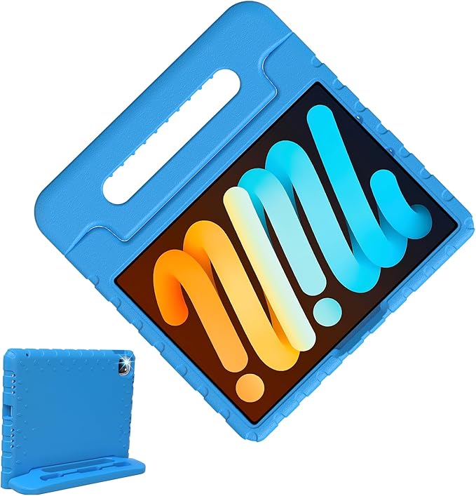 for 2024 iPad Pro 11 inch Case M4 with Pencil Holder, Anti-Slip Handle, Super Protection EVA Kids Proof New Cute Cover for iPad Pro 11-inch (M4) 5th Generation, Blue