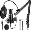 MAONO USB Recording Microphone Kit, Professional Condenser Microphone for PC with One-Touch Mute and Mic Gain Knob for Singing, Podcast, Studio, Streaming PM421