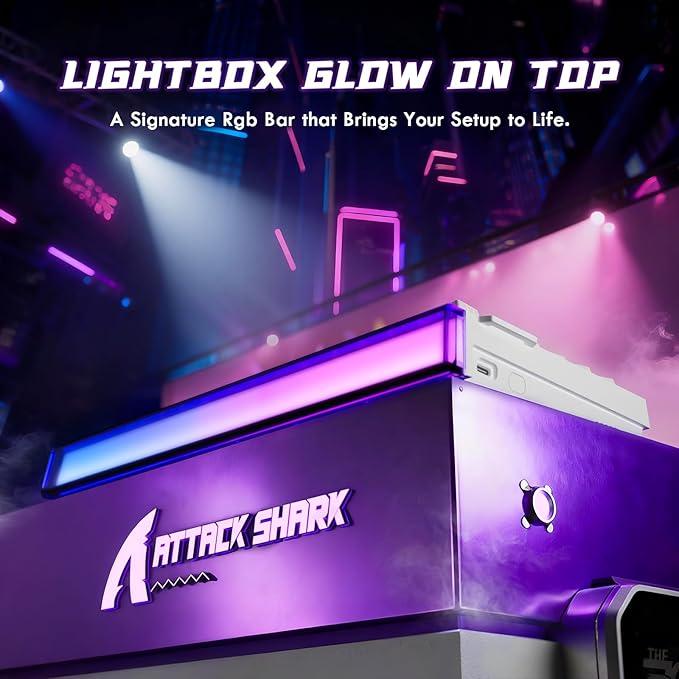 ATTACK SHARK R85HE Wired 75% Hall Effect Rapid Trigger Mechanical RGB Gaming Keyboard with 8K Polling,0.05mm RT Accuracy,0.08MS Latency,Magnetic Switch,5Layer Sound Damped,Driver for PC(White Contour)