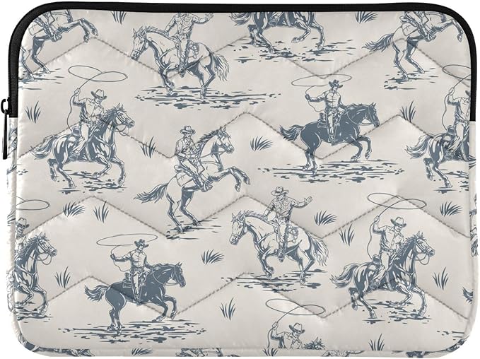 Western Cowboy Laptop Sleeve 13 inch Cute Laptop Bag 14 inch Waterproof Computer Bag for Women Laptop Accessories Computer Cover Bag for Tablet Men