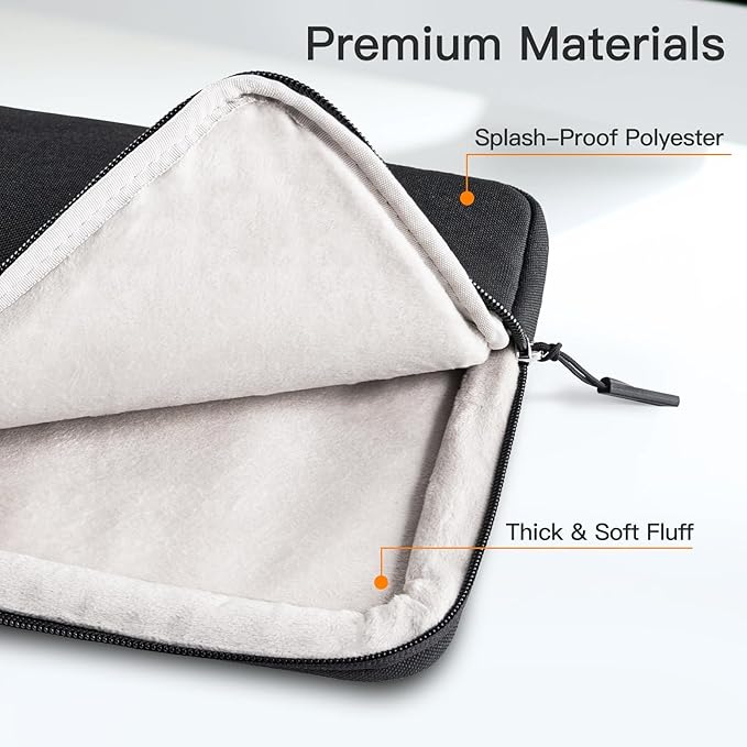 JETech Laptop Sleeve for 13-14Inch MacBook Neo (A18 Pro), MacBook Air/Pro (M1-M5) 2020-2026, 13-13.6 Inch Notebook, Waterproof Shock Resistant Bag Case with Accessory Pocket (Black)