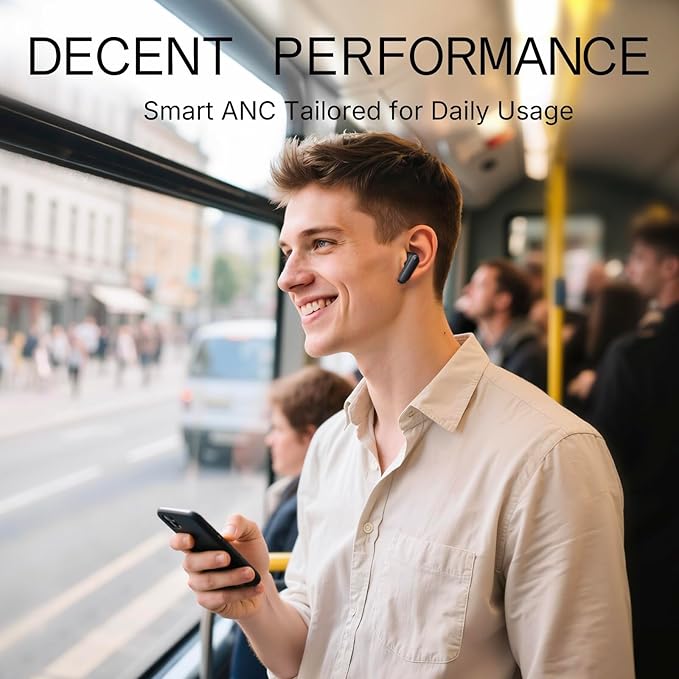 CMF Buds 2a Wireless Earbuds Active Noise Cancelling 42dB Hybrid ANC Bluetooth Headphones, 12.4mm Dynamic Driver for Big Bass, 4 Mic Clear Calls, Sport Ear Buds for iPhone, Android, Dark Grey