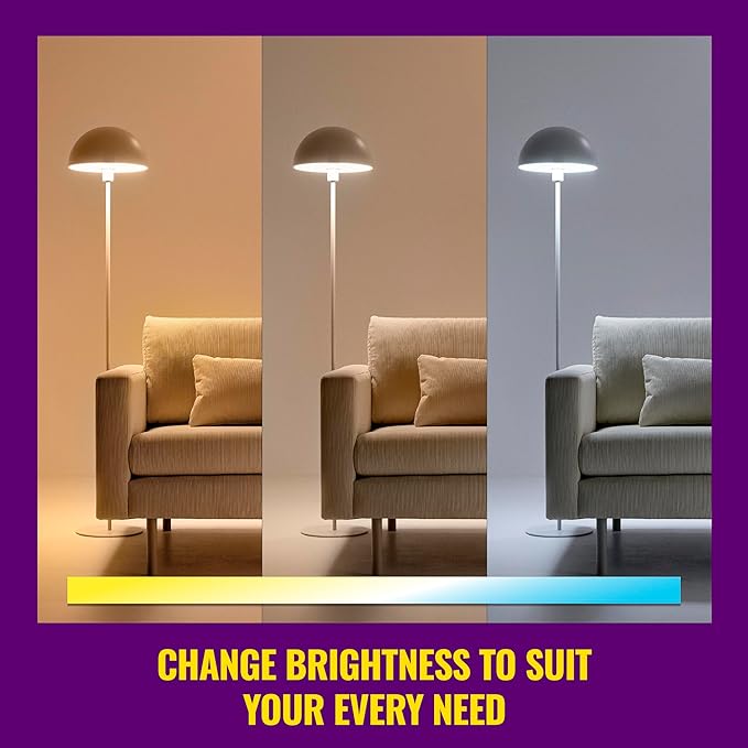 WiZ 65W BR30 Color LED Smart Bulb - Pack of 1 - E26- Indoor - Connects to Your Existing Wi-Fi - Control with Voice or App + Activate with Motion - Matter Compatible
