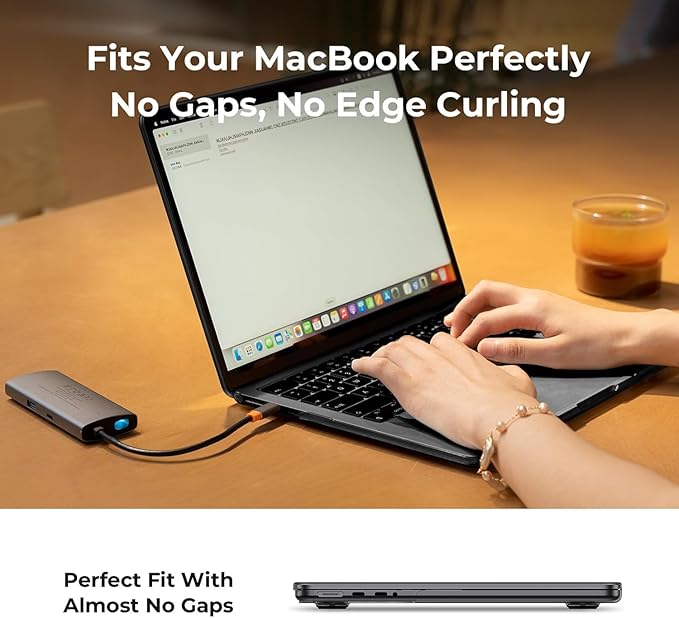 EooCoo Case Compatible with MacBook Pro 14 inch M5 2026 2025-2021 M4 M3 M2 M1 Pro/Max Chip, Crystal Clear Hard Shell, Easy to Install, Sturdy Laptop Protective Cover Case - Crystal Black