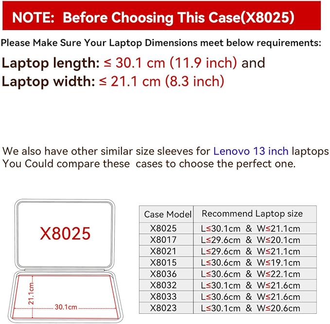 Smatree Hard EVA Protective Sleeve Case Compatible for 13 inch Lenovo ThinkBook 13s Gen 4 Laptop, for 13 inch Lenovo ThinkPad X13 Gen 5 Laptop Notebook Bag (X8025)