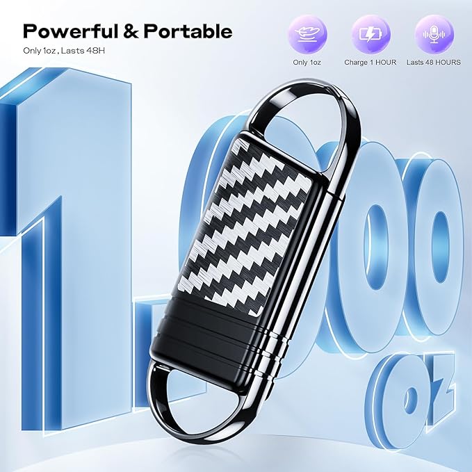 72GB Digital Voice Recorder - Xelarvex Voice Activated Recorder AI-Intelligent Noise Reduction, 4800 Hours Recording Device, Audio Recorder for Lectures/Interviews/Meetings
