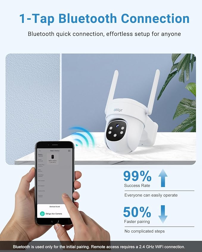 AOV Security Camera Wireless Outdoor with 6W Solar Panel,24/7 Recording Camera for Home Security, 2K Solar Cameras Outdoor Wireless, Auto Tracking，360°PTZ with Night Vision