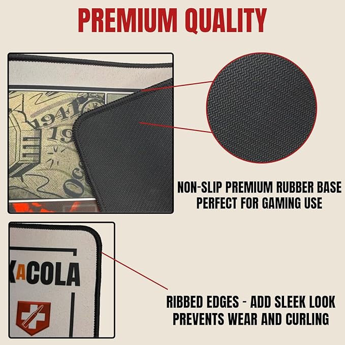 ElitePlay Zombies Extra Large Gaming Mouse Mat 900x400mm Oversize - XXL Mouse Pad - Zombies Desk Pad Extended – Mouse Mat Pad for Precision and Speed - Non-Slip Rubber Base - Premium Quality