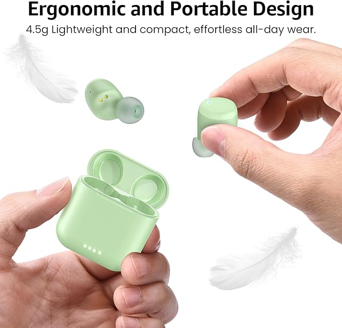 TOZO T6 Wireless Earbuds, Bluetooth 5.3 Ear Buds, Stereo Sound in Ear Headphones, 50 Hours Playtime, Wireless Charging Case, APP Customizable EQs, IPX8 Waterproof Earphones