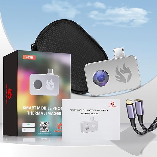 Thermal Camera, Native 256x192 IR Resolution, 25Hz Frame Rate, Upgraded Temperature Accuracy, Works for Android (Not for iOS)