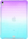 Case for iPad Air 11" M2 (2024) & iPad Pro 11 inch 4th/3rd/2nd/1st Gen (2022/2021/2020/2018) & iPad Air 5th/4th Gen 10.9" (2022/2020) Translucent Frosted Clear TPU Back Cover,Purple & Green