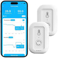 WiFi Thermometer Hygrometer, Smart Humidity Temperature Sensor with App Notification Alert, Data Storage, Remote Monitor for Room, Nursery, Greenhouse, 2pack（Only Support 2.4G Wi-Fi）