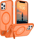Magnetic Compatible with iPhone 12 Pro Max Case, [Built-in Invisible Kickstand][Compatible with MagSafe][Military Grade Shockproof] Slim Translucent Matte Phone Case for iPhone 12 Pro Max 6.7"