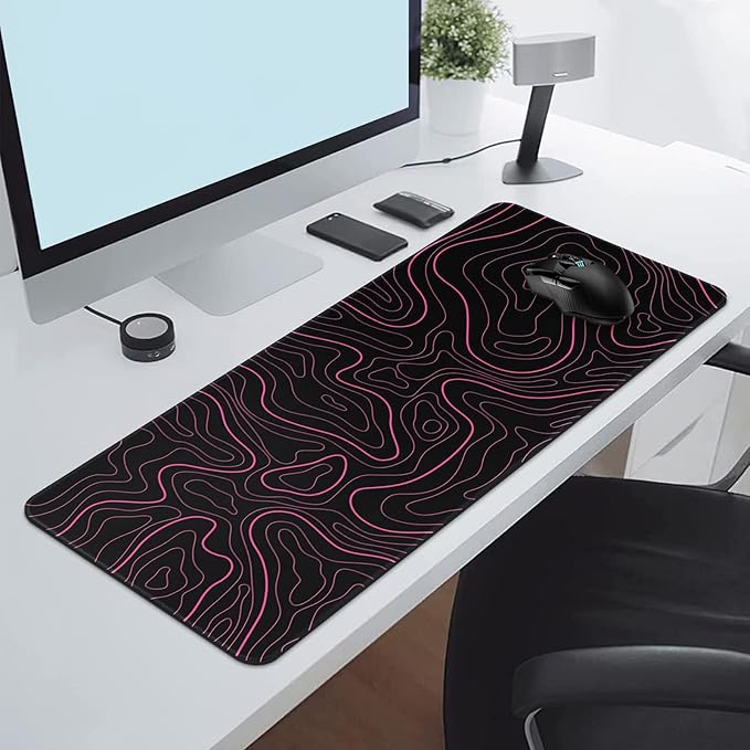 Large Mouse Pad for Desk - Gaming Mouse Pad with Non-Slip Base Stitched Edges, Mousepad for Keyboard and Mouse