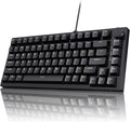 Ajazz AK820 75% Wired Gasket Mechanical Gaming Keyboard with Volume Knob - South Facing LED - Poron Foam - PBT Keycaps - Programmable RGB Hot Swap Keyboard