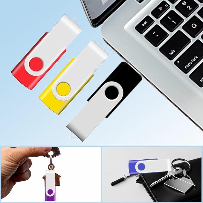 2GB USB Flash Drive 10 Pack JBOS 2 GB USB Drives Memory Stick Swivel 2G Thumb Drives Gig Stick USB2.0 Pen Drive for Date Storage, 2 Gig UBS Flash Drive, Zip Drive, Jump Drive, USB Stick, Mixed Color