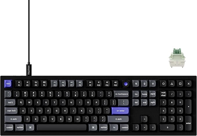 Keychron Q6 HE Wired Hall Effect Keyboard, Rapid Trigger Magnetic Switch Keyboard Hot Swappable, 8000 Hz Polling Rate Full-Size Layout Aluminum, Custom RGB for Mac Windows Linux - Black