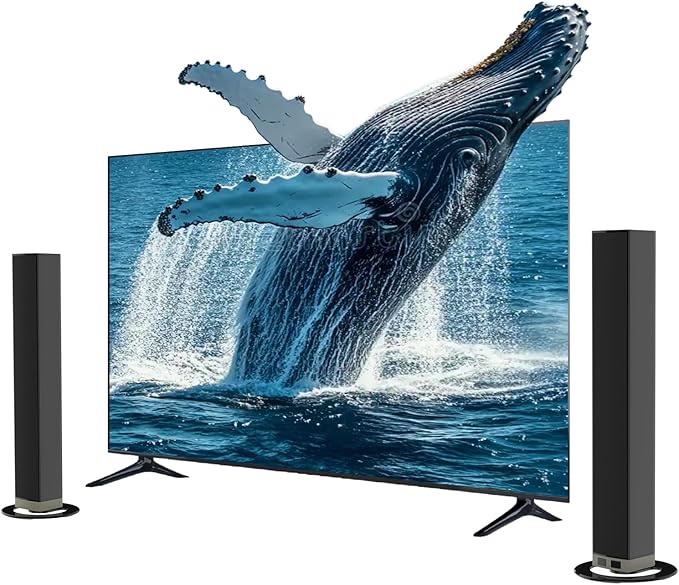 MZEIBO Sound Bar, TV Soundbar 80W with Bluetooth 5.3 Stereo Immersive Sound Detachable 2-in-1 Design for Home Theater Smart TV PC & Music Experience