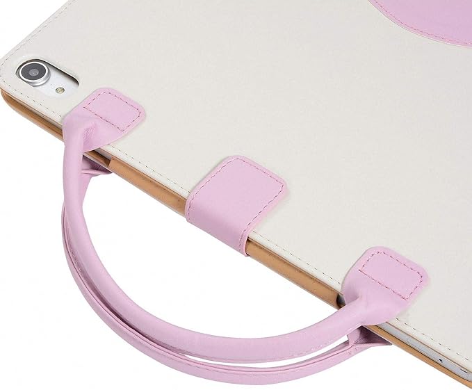 Handbag Case for iPad 9th 8th 7th Generation/Pro 10.5/Air3, Techcircle Cute Bowknot Flap Wallet Slim Folio Stand PU Leather Carrying Case with Pocket, Auto Wake/Sleep, Pink